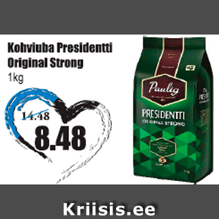 Allahindlus - Kohviuba Presidentti Original Strong