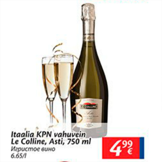 Allahindlus - Itaalia KPN vahuvein Le Colline, Asti, 750 ml