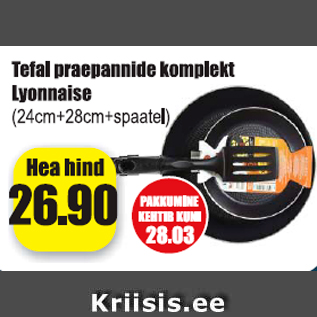 Allahindlus - Tefal praepannide komplekt Lyonnaise