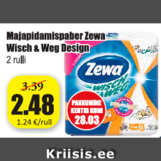 Allahindlus - Majapidamispaber Zewa Wisch & Weg Design