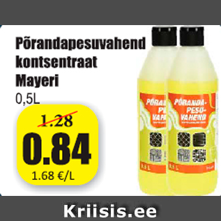 Allahindlus - Põrandapesuvahend kontsentraat Mayeri 0,5 l