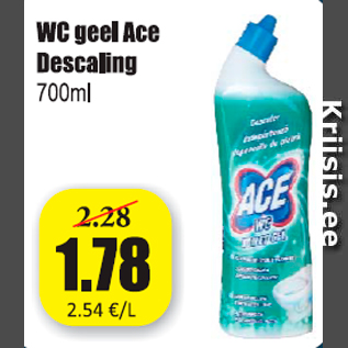 Allahindlus - WC geel Ace Descaling 700 ml