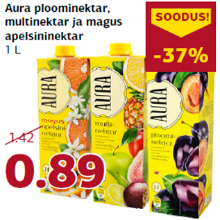 Allahindlus - Aura ploominektar, multinektar ja magus apelsininektar 1 L