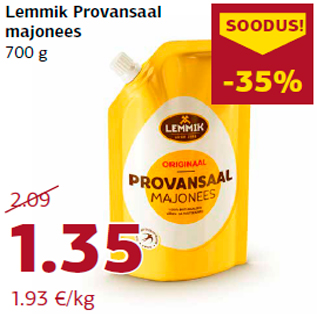 Allahindlus - Lemmik Provansaal majonees 700 g