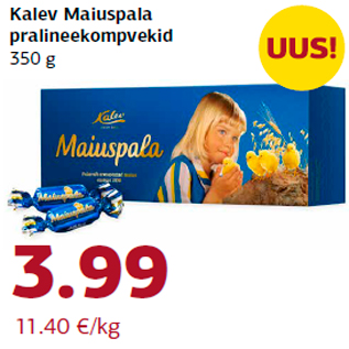 Allahindlus - Kalev Maiuspala pralineekompvekid 350 g