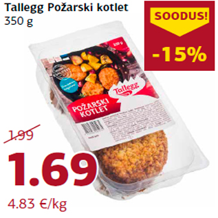 Allahindlus - Tallegg Požarski kotlet 350 g