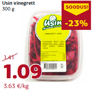 Allahindlus - Usin vinegrett 300 g