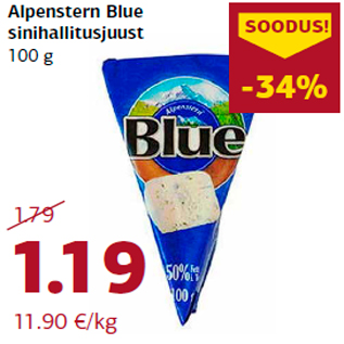 Allahindlus - Alpenstern Blue sinihallitusjuust 100 g