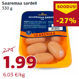Allahindlus - Saaremaa sardell 330 g