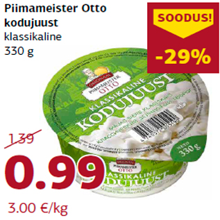 Allahindlus - Piimameister Otto kodujuust