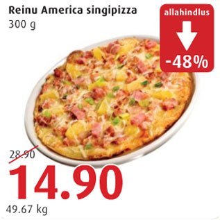 Allahindlus - Reinu America singipizza