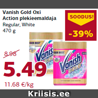 Allahindlus - Vanish Gold Oxi Action plekieemaldaja