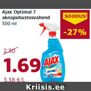 Allahindlus - Ajax Optimal 7 aknapuhastusvahend 500 ml