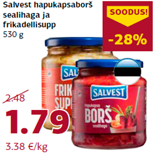 Allahindlus - Salvest hapukapsaborš sealihaga ja frikadellisupp 530 g