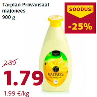 Allahindlus - Tarplan Provansaal majonees 900 g