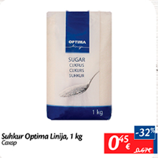 Allahindlus - Suhkur Optima Linija, 1 kg