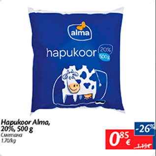 Allahindlus - Hapukoor Alma, 20%, 500 g