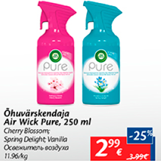 Allahindlus - Õhuvärskendaja Air Wick Pure, 250 ml