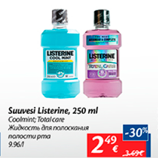 Allahindlus - Suuvesi Listerine, 250 ml