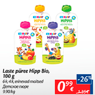 Allahindlus - Laste püree Hipp Bio, 100 g