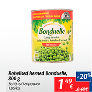 Allahindlus - Rohelised herned Bonduelle, 800 g