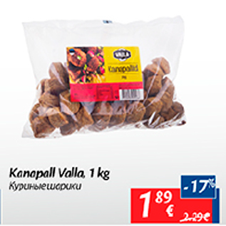 Allahindlus - Kanapallid Valla, 1 kg