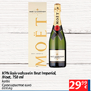 Allahindlus - KPN kuiv vahuvein Brut Imperial, Moet, 750 ml