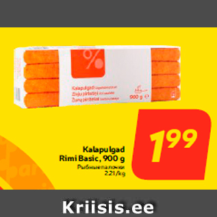 Allahindlus - Kalapulgad Rimi Basic, 900 g