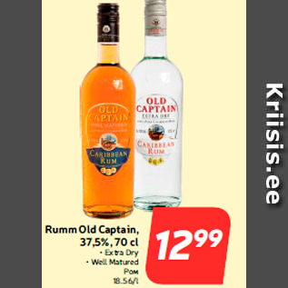 Allahindlus - Rumm Old Captain, 37,5%, 70 cl