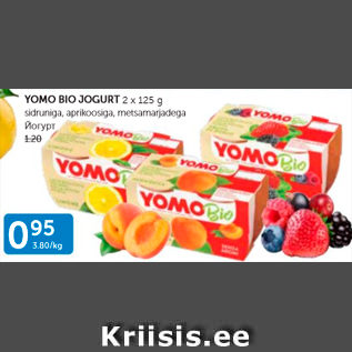 Allahindlus - YOMO BIO JOGURT 2 X 125 G