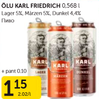 Allahindlus - ÕLU KARL FRIEDRICH 0,568 L