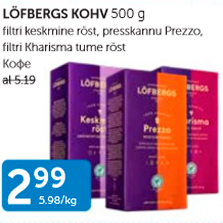 Allahindlus - LÖFBERGS KOHV 500 G