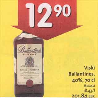 Allahindlus - Viski Ballantines