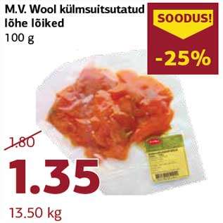 Allahindlus - M.V. Wool külmsuitsutatud lõhe lõiked