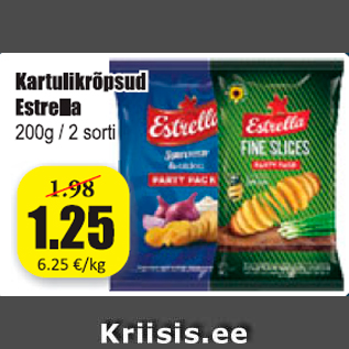 Скидка - Картофельные чипсы Estrella
