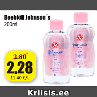 Allahindlus - Beebiõli Johnson