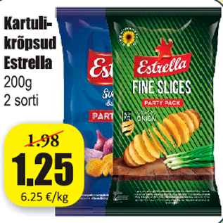 Скидка - Картофельные чипсы Estrella