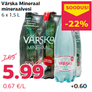 Allahindlus - Värska Mineraal mineraalvesi