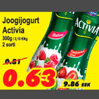 Allahindlus - Joogijogurt Activia