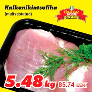 Allahindlus - Kalkunikintsuliha, maitsestatud