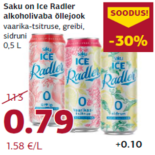 Allahindlus - Saku on Ice Radler alkoholivaba õllejook