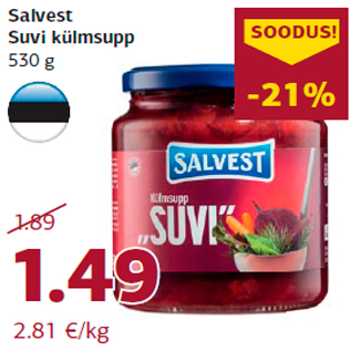 Allahindlus - Salvest Suvi külmsupp 530 g