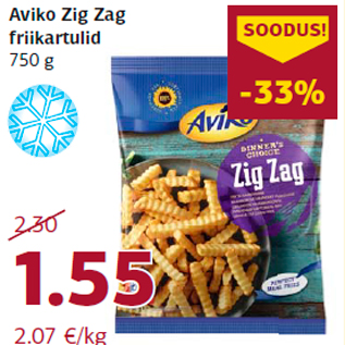 Allahindlus - Aviko Zig Zag friikartulid 750 g