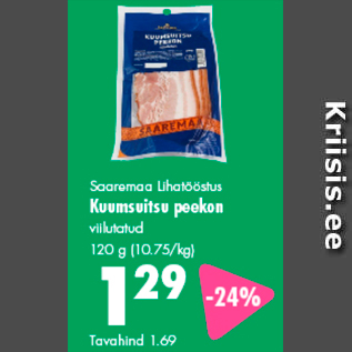 Allahindlus - Saaremaa Lihatööstus Kuumsuitsu peekon