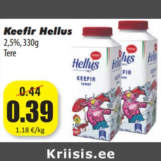 Allahindlus - Keefir Hellus 2,5%, 330g Tere