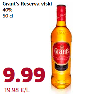 Allahindlus - Grant’s Reserva viski