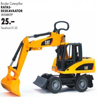 Allahindlus - Ratasekskavaator Bruder Caterpillar