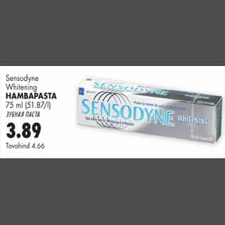 Allahindlus - Hambapasta Sensodyne Whitening