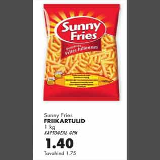 Allahindlus - Friikartulid Sunny Fries