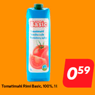 Скидка - Томатный сок Rimi Basic, 100%, 1 л